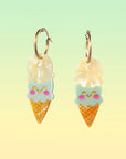 Boucles d'oreilles en forme de glace