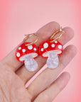 Boucles d'oreilles champignons