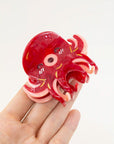Takoyaki red Octopus Hair claw clip