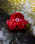 Takoyaki red octopus small hair clip