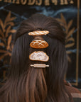 Sourdough slice barrette clip