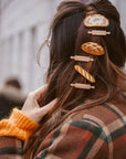 Sourdough slice barrette clip