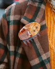 Pain au chocolat Hair claw clip