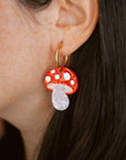 Boucles d'oreilles champignons