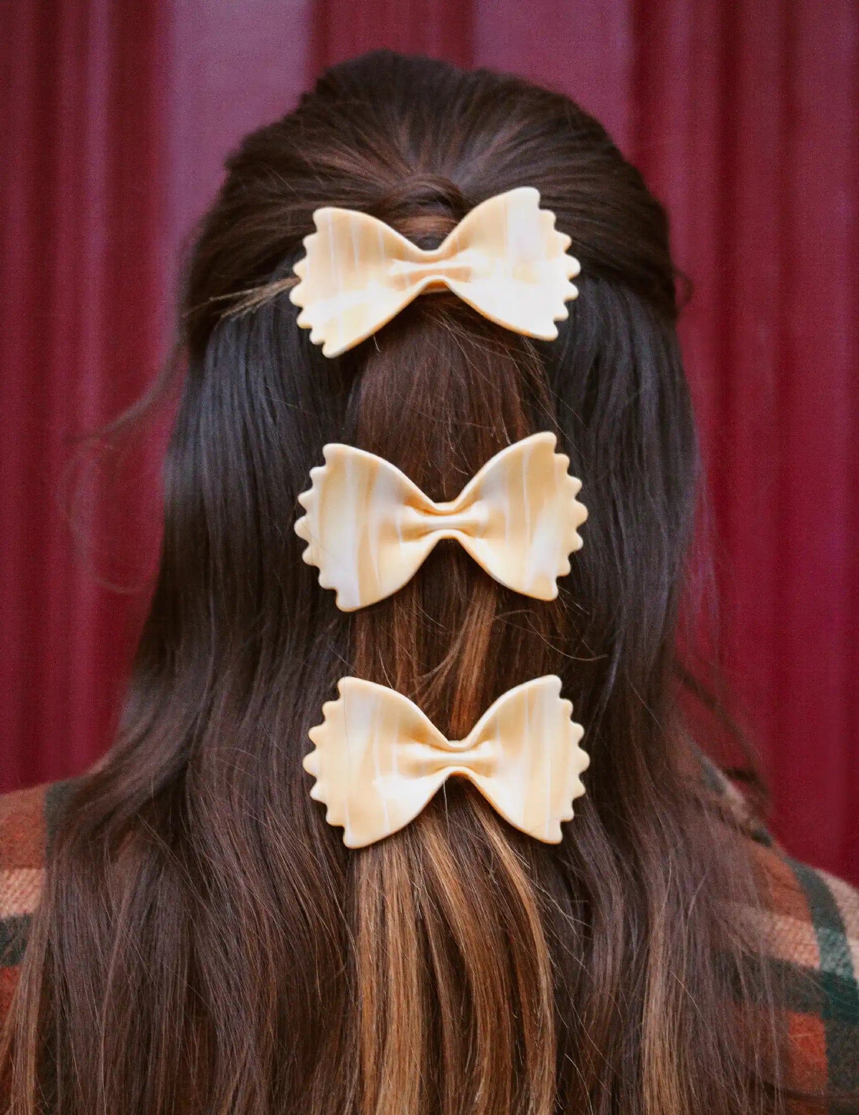 Farfalle bow tie pasta hair barrette – Joanna Behar display picture 2