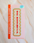 Retro wavy 5cm x 20cm Magnetic photobooth frame