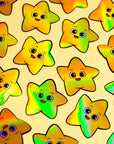 Autocollants holographiques Happy Star