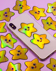 Autocollants holographiques Happy Star
