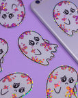 Autocollant à paillettes Fantôme triste
