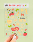 Pasta la Vista clear Sticker sheet