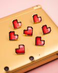 PIXEL HEART PINS