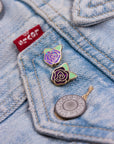 Coffret de mini-pins roses ❁
