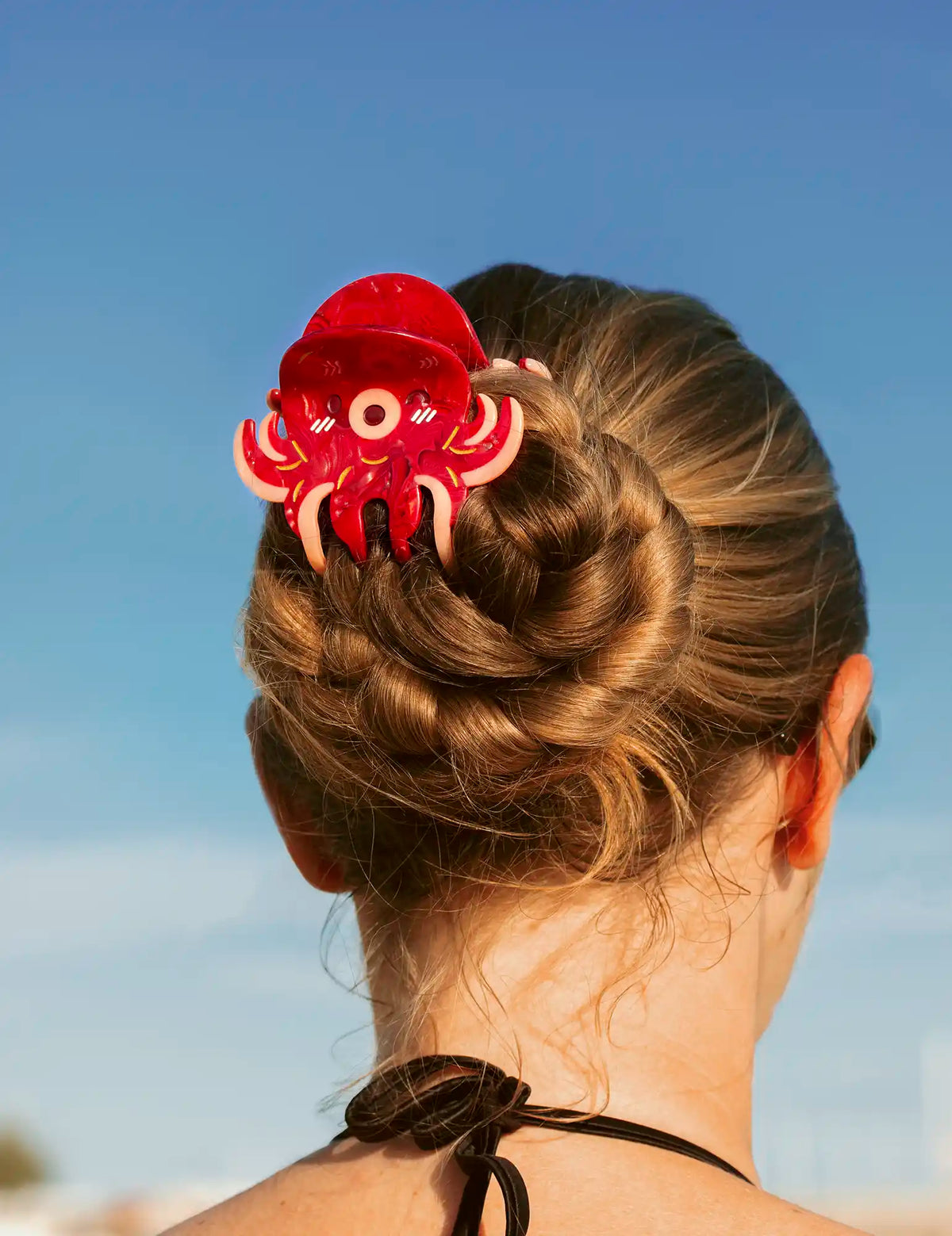 Takoyaki red Octopus Hair claw clip