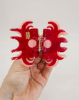 Takoyaki red Octopus Hair claw clip