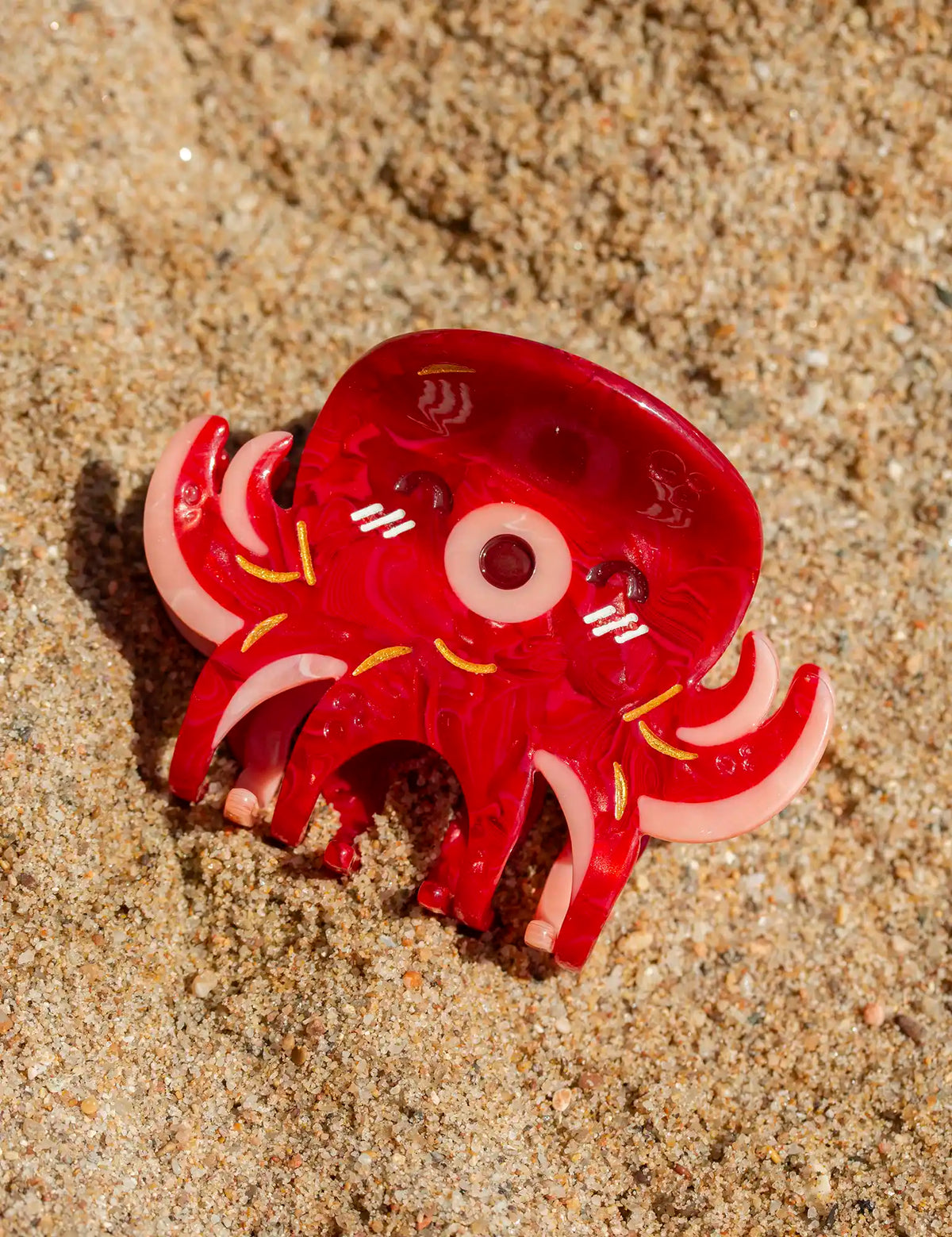 Takoyaki red Octopus Hair claw clip