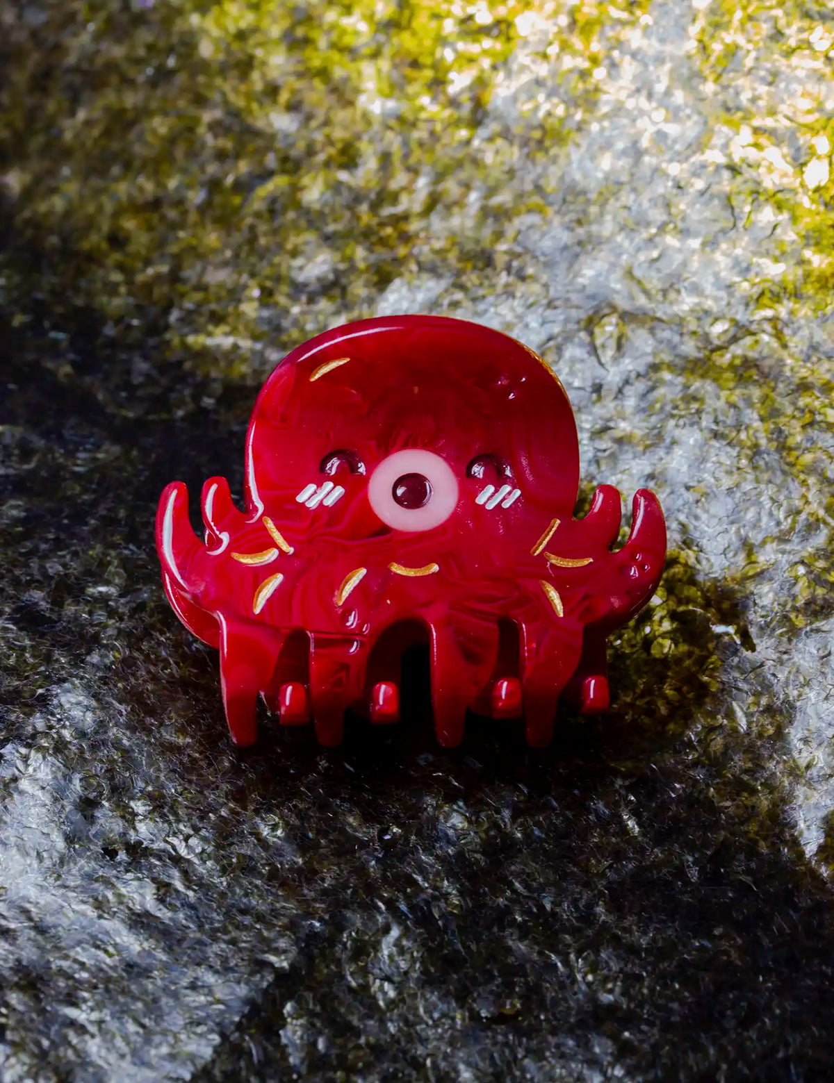 Takoyaki red octopus small hair clip
