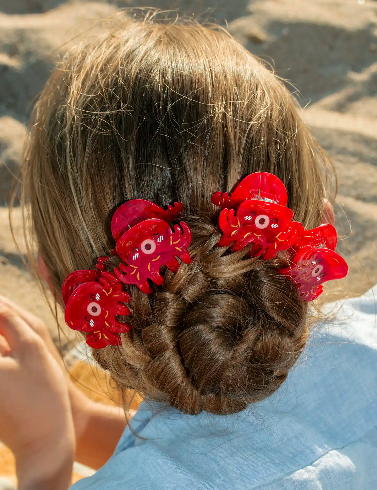 Takoyaki red octopus small hair clip