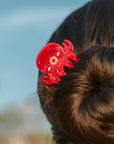 Takoyaki red octopus small hair clip