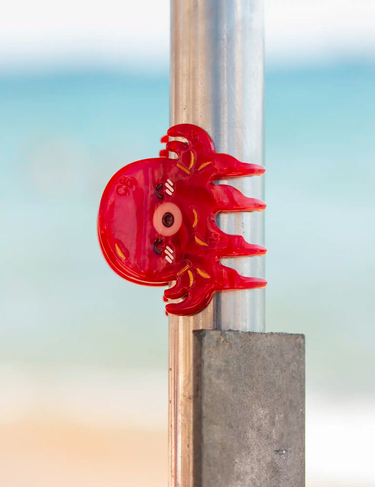 Takoyaki red octopus small hair clip