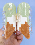 Matcha Vanilla Ice cream Hair claw - Big