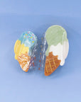 Matcha Vanilla Ice cream Hair claw - Big