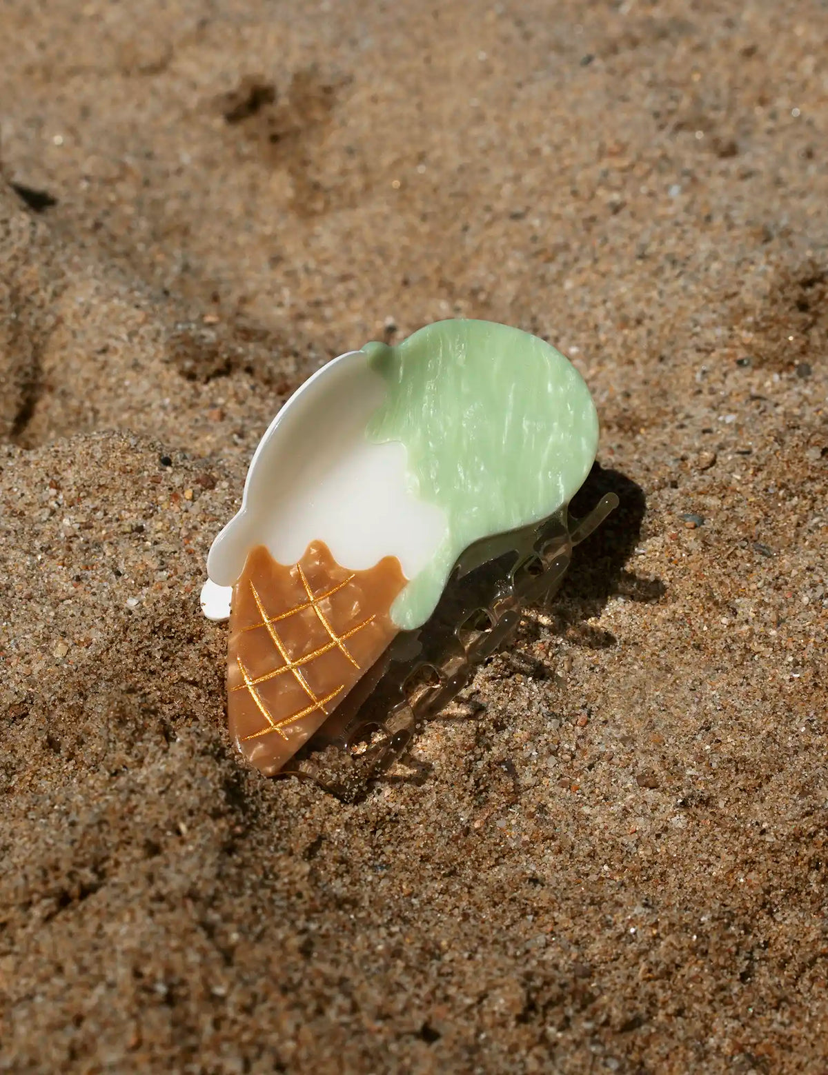Pistachio Vanilla Ice cream Hair claw - Big