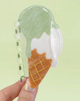 Matcha Vanilla Ice cream Hair claw - Big