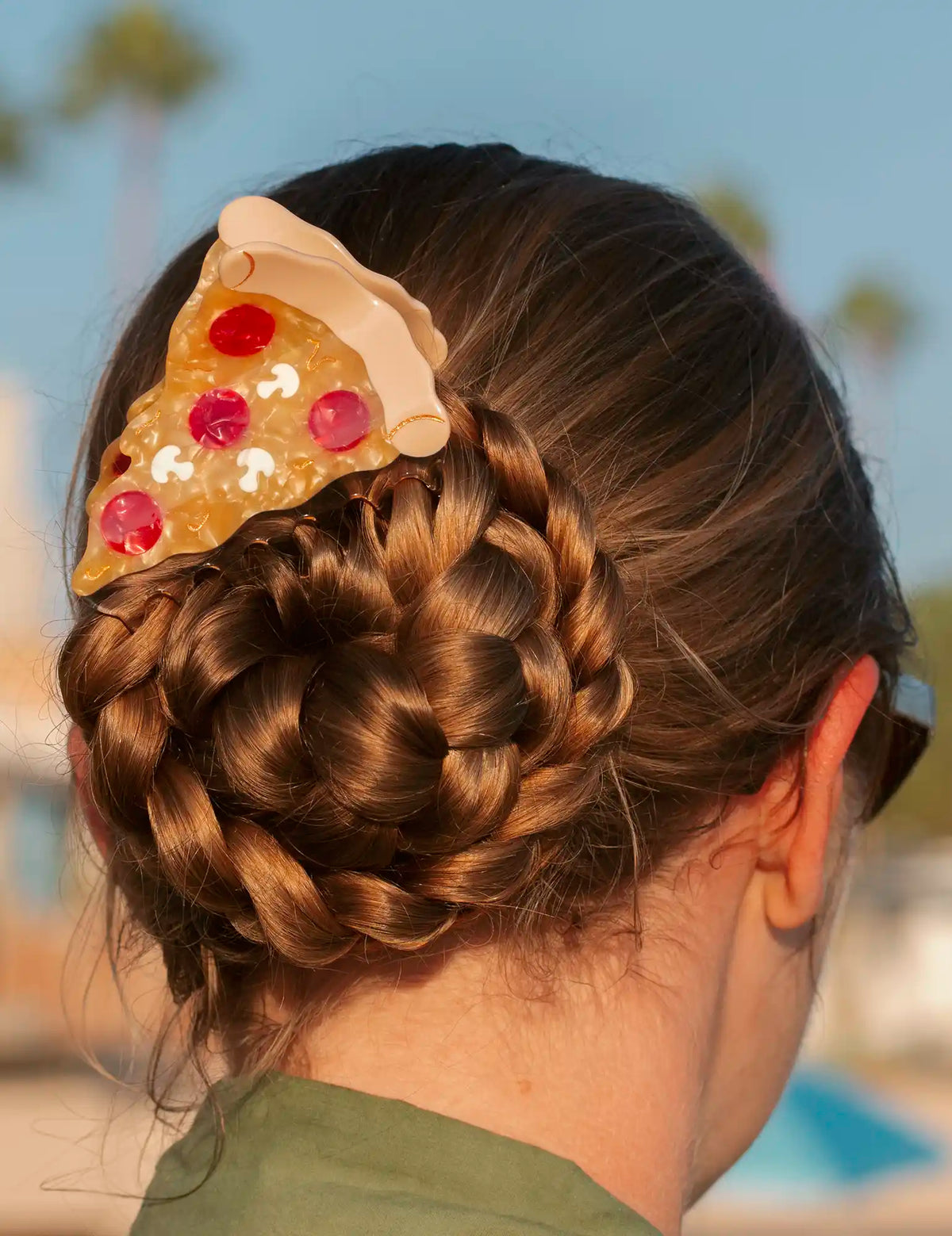 Pizza lover Hair claw clip