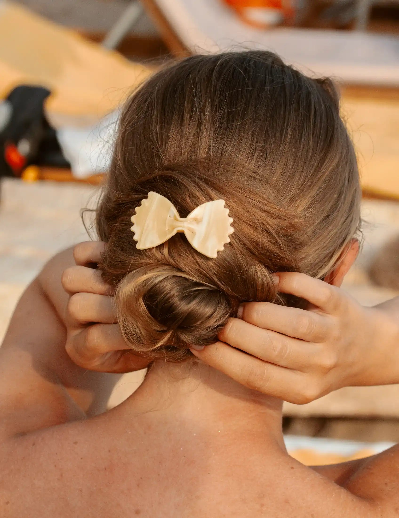 Farfalle bow tie pasta Alligator hair clip