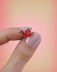 Origami lucky crane enamel pin