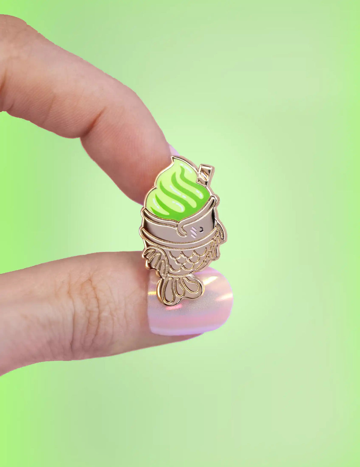 Taiyaki fish ice cream enamel pin