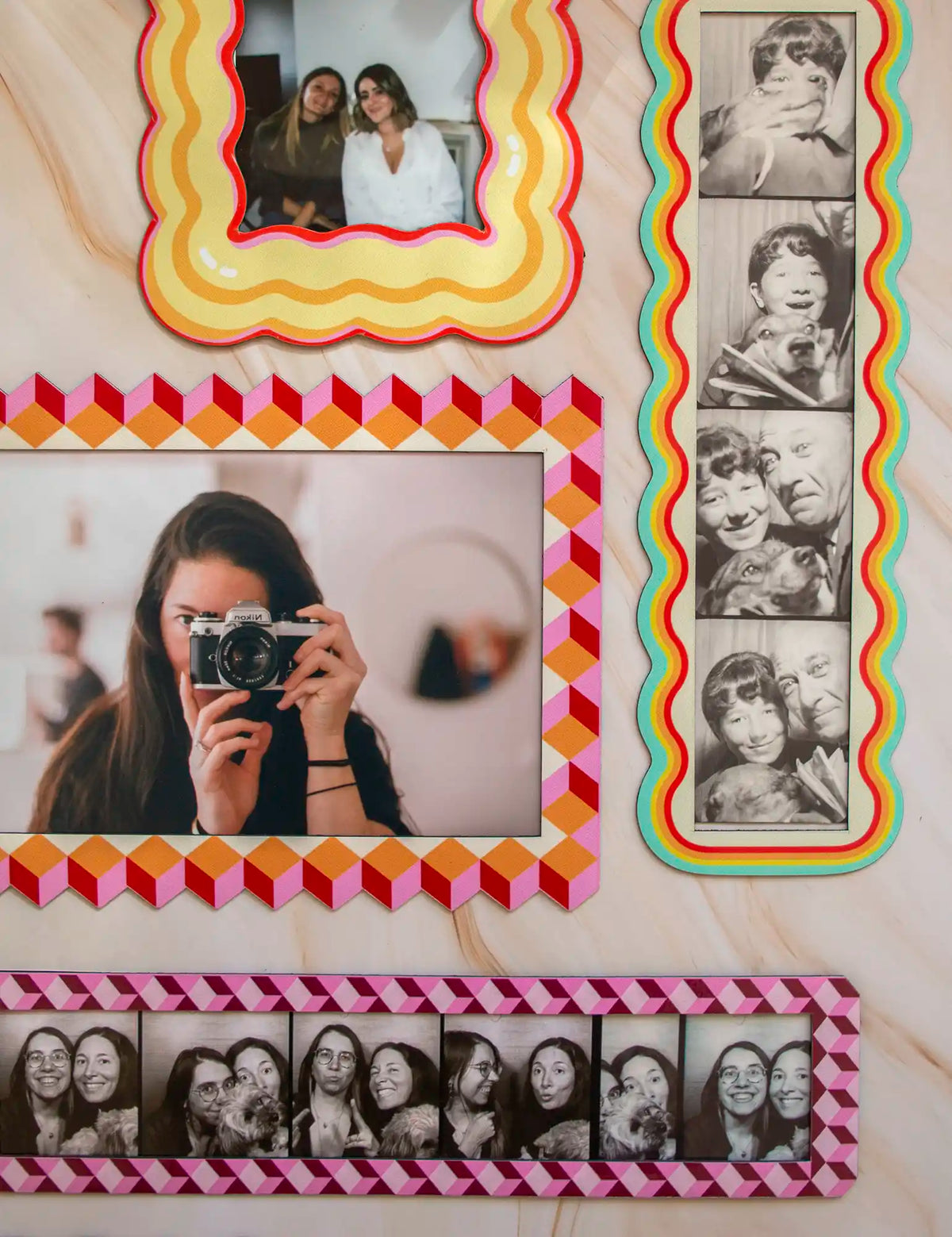 Sunrise Bubble 8,6cm x 7,1cm Instax square Magnetic photo frame