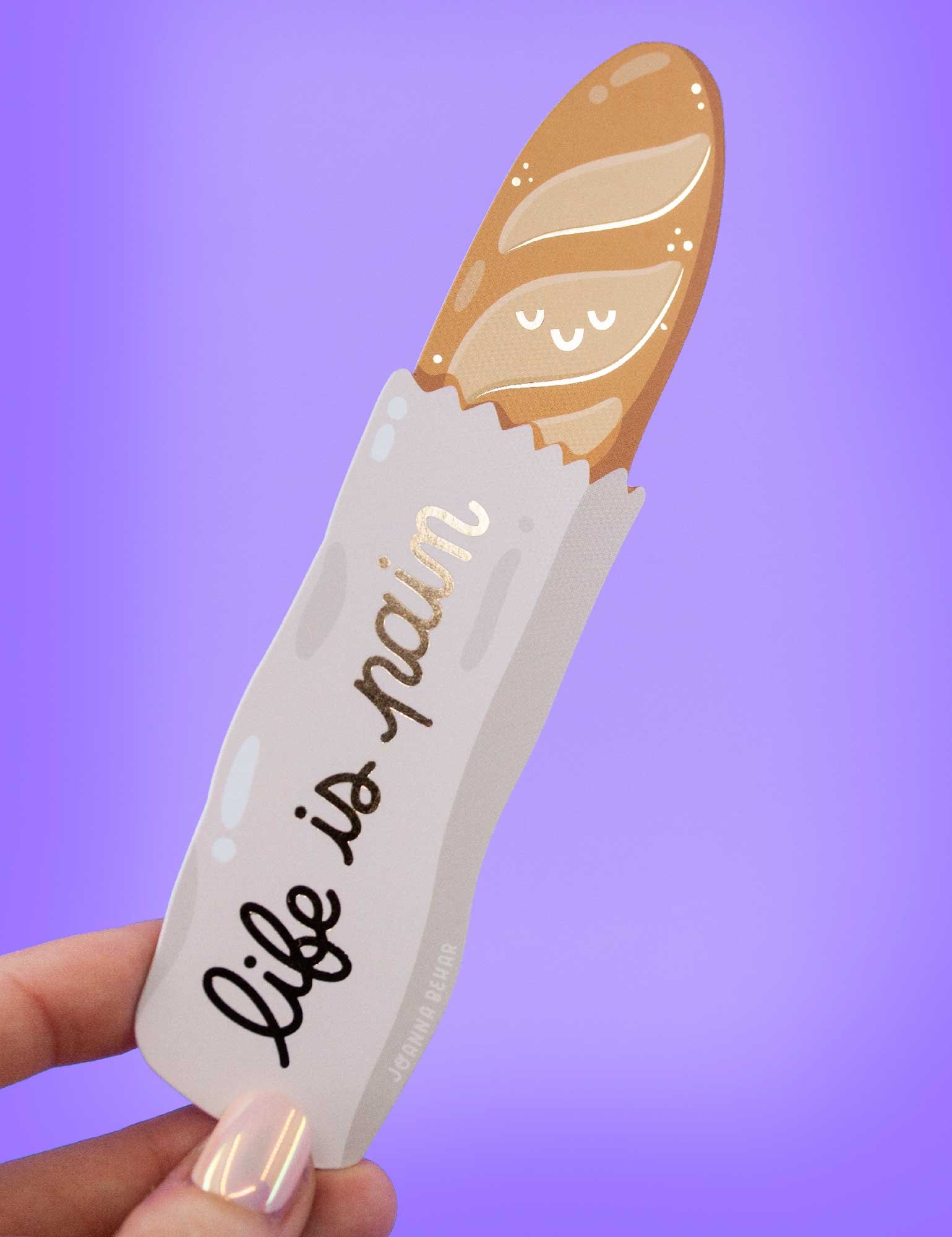 Marque-page baguette &quot;La vie est une douleur&quot;