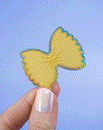 Farfalle pasta glitter sticker