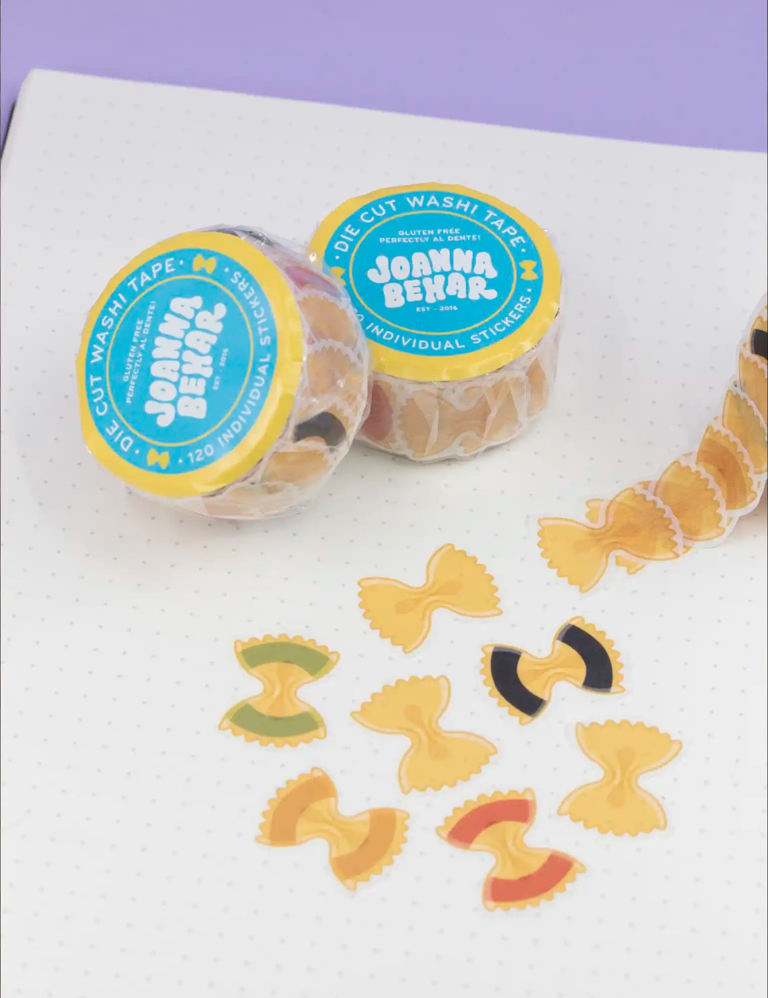 Farfalle pasta Washi tape stickers