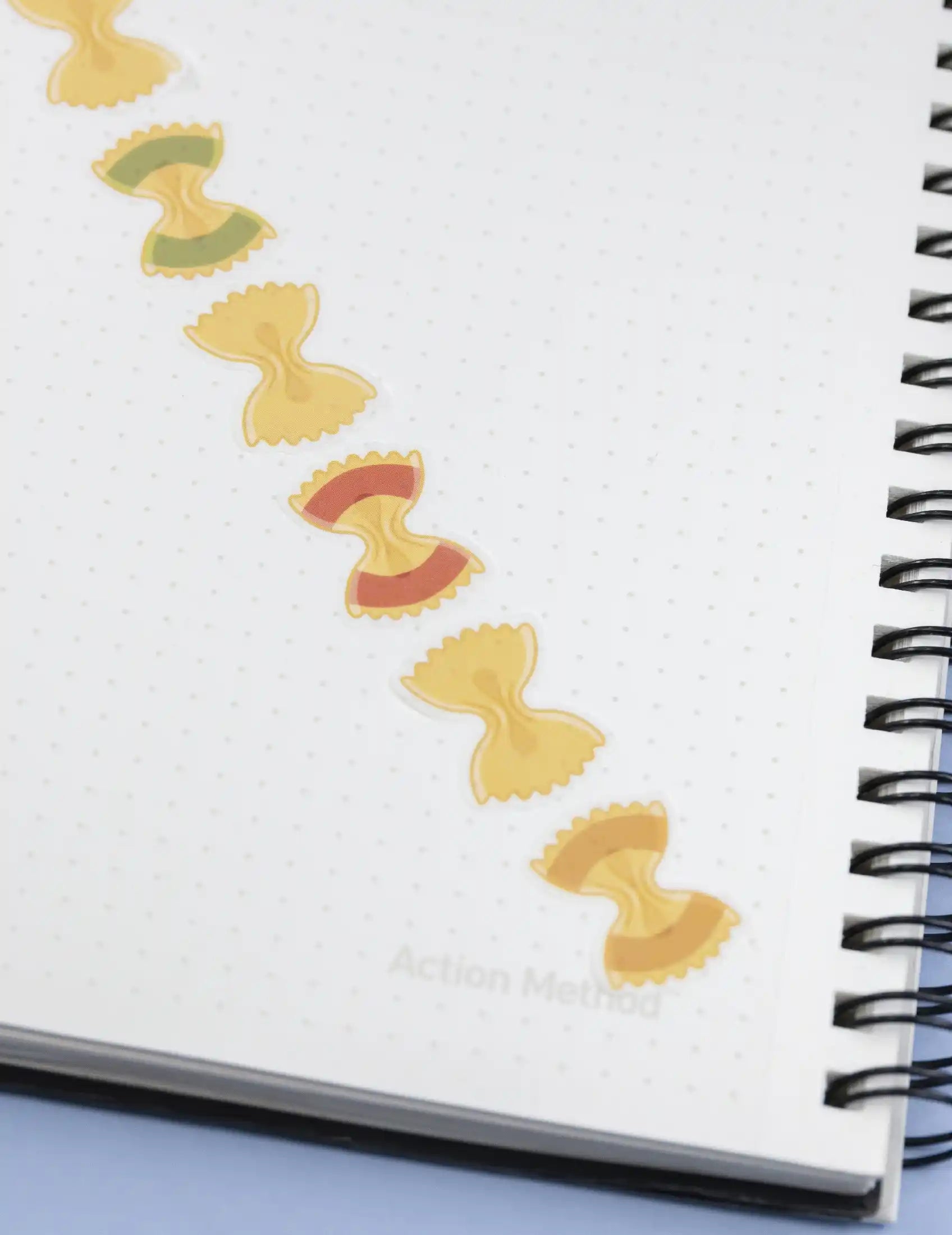 Farfalle pasta Washi tape stickers